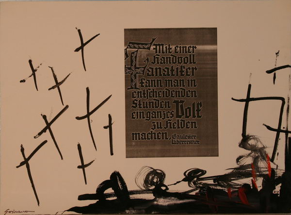 Mit einer Handvoll Fanatiker (1988) | Mixed Technique | 48 x 65 cm