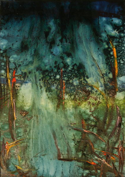 In the Rainforest (1990) | Oil on Canvas | 100 x 70 cm