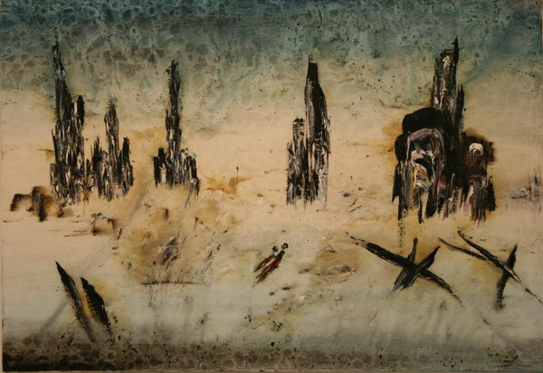 Sarajevo - Two Dead People (1993) | Oil on Canvas | 90 x 130 cm