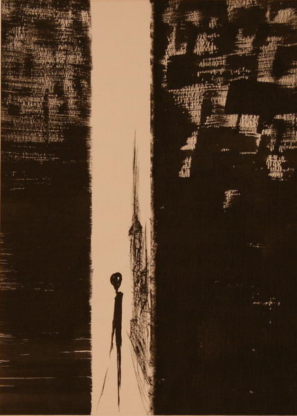 Alone in N.Y. IV. (1985) | Ink on Paper | 36 x 26 cm