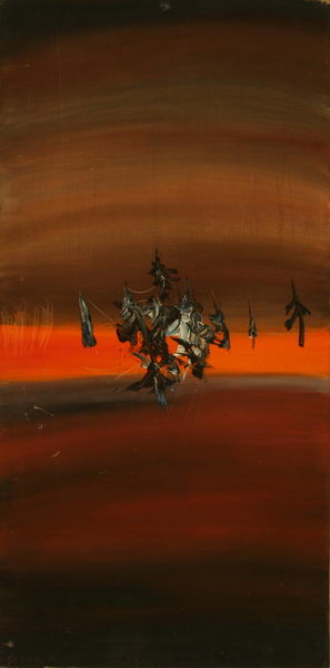 Sunset II. (1971) | Oil on Canvas | 100 x 50 cm